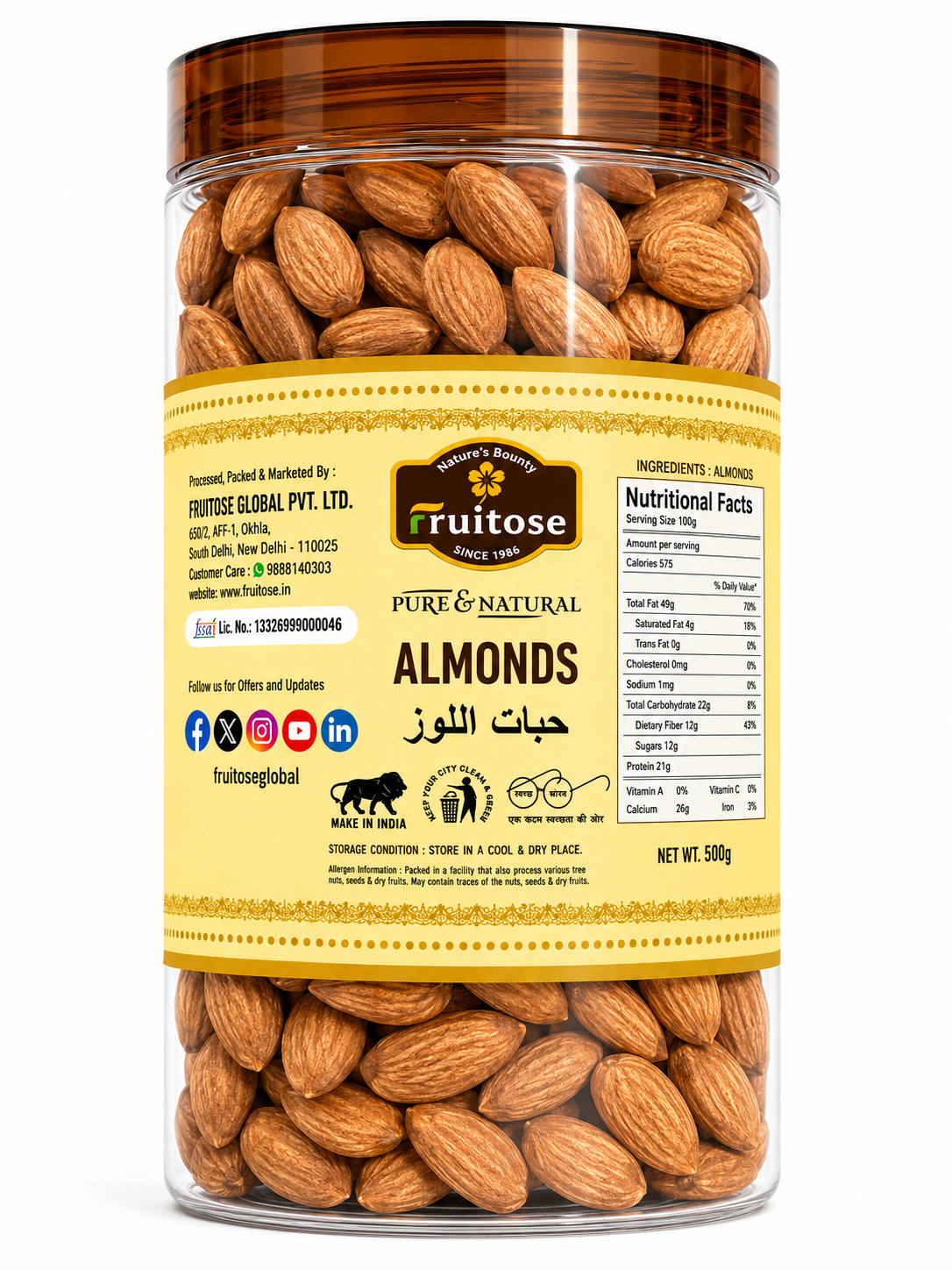 Pure Organic And Nutrient Rich Almond Non Pariel