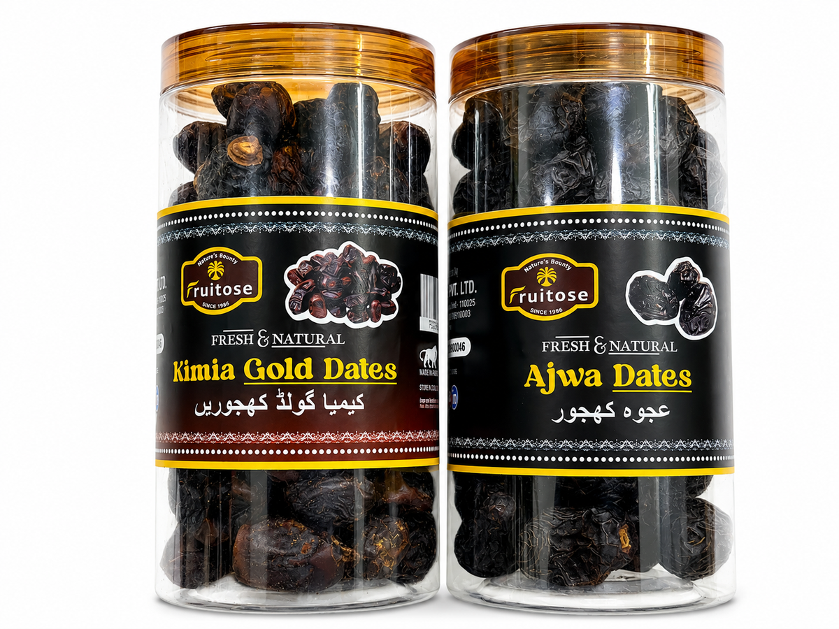 Premium Ajwa & Kimia Gold Dates Combo Pack | 500g + 500g (1Kg)