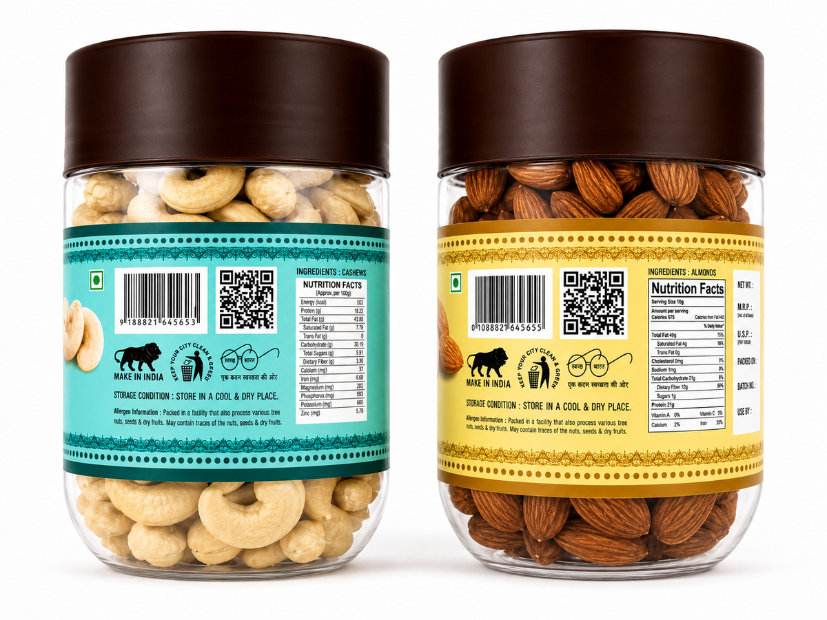 Premium Almond & Cashew Combo Pack – 500g (2 × 250g)