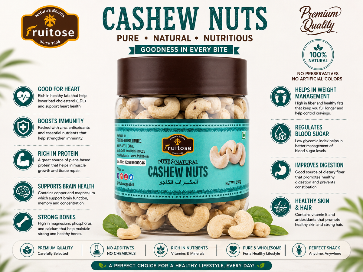 Premium W320 Whole Cashews | Rich & Creamy Delight