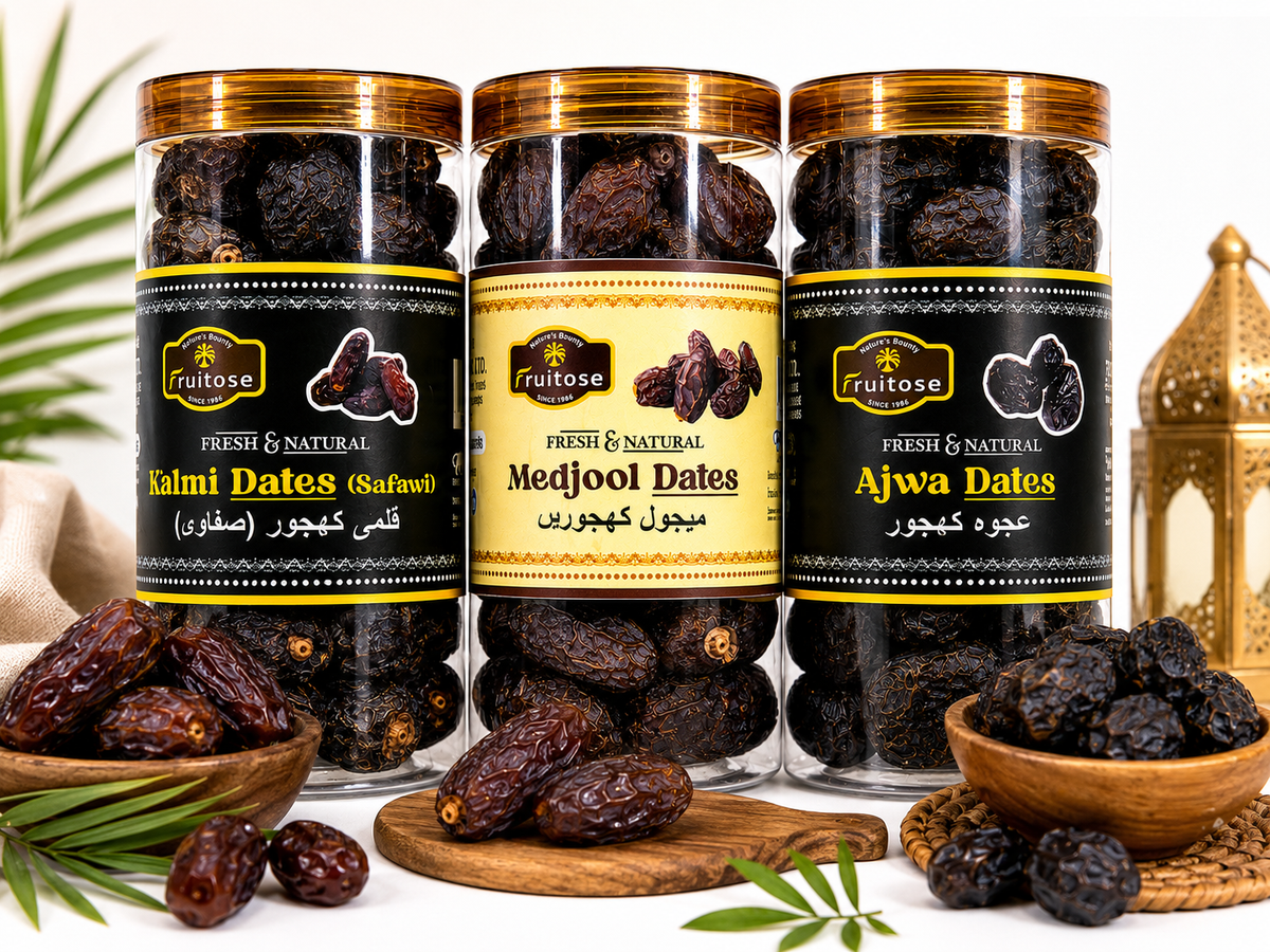 Premium Dates Collection – Ajwa, Medjool & Kalmi Dates (3 × 500g)