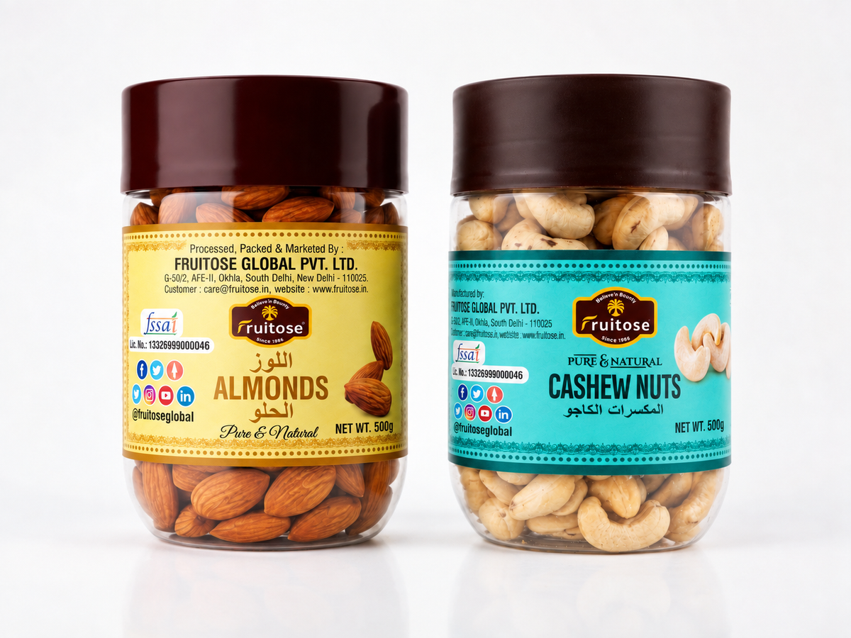 Premium Almond & Cashew Combo Pack – 500g (2 × 250g)
