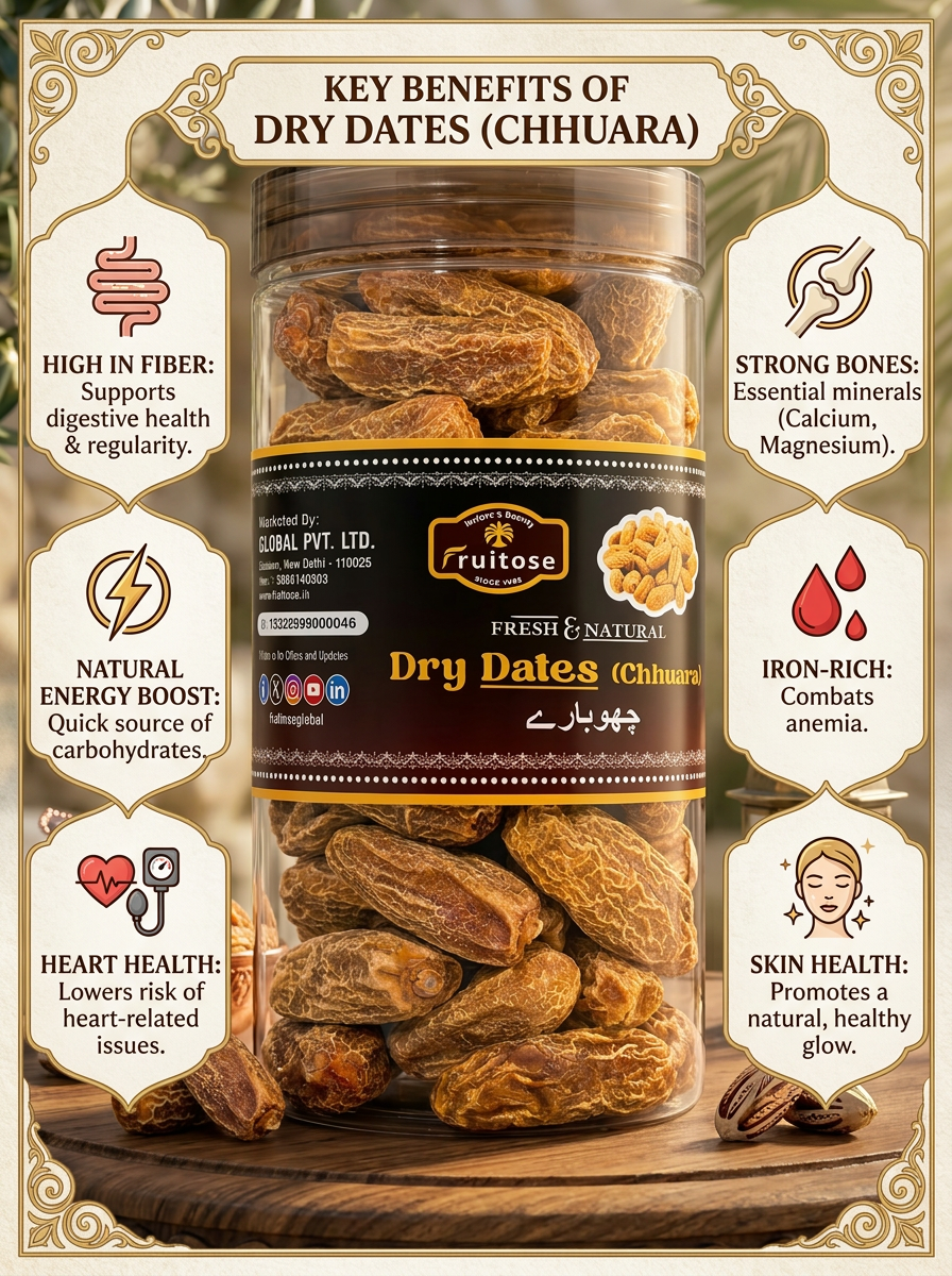 Premium Dry Dates (Chhuhara) | Naturally Sweet | 500g