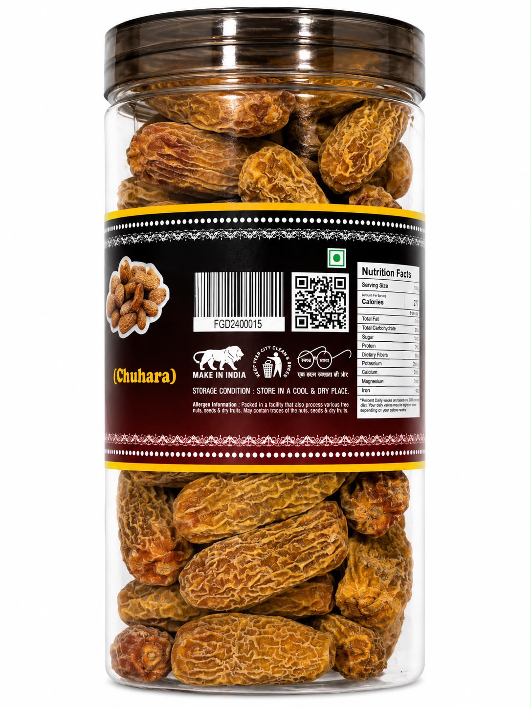 Premium Dry Dates (Chhuhara) | Naturally Sweet | 500g