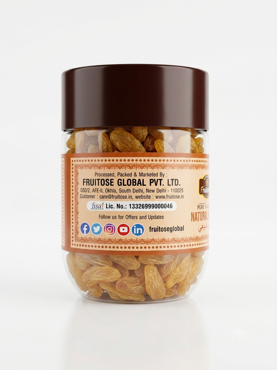 Premium Natural Raisins (Kishmish) | Sweet & Seedless | 250g
