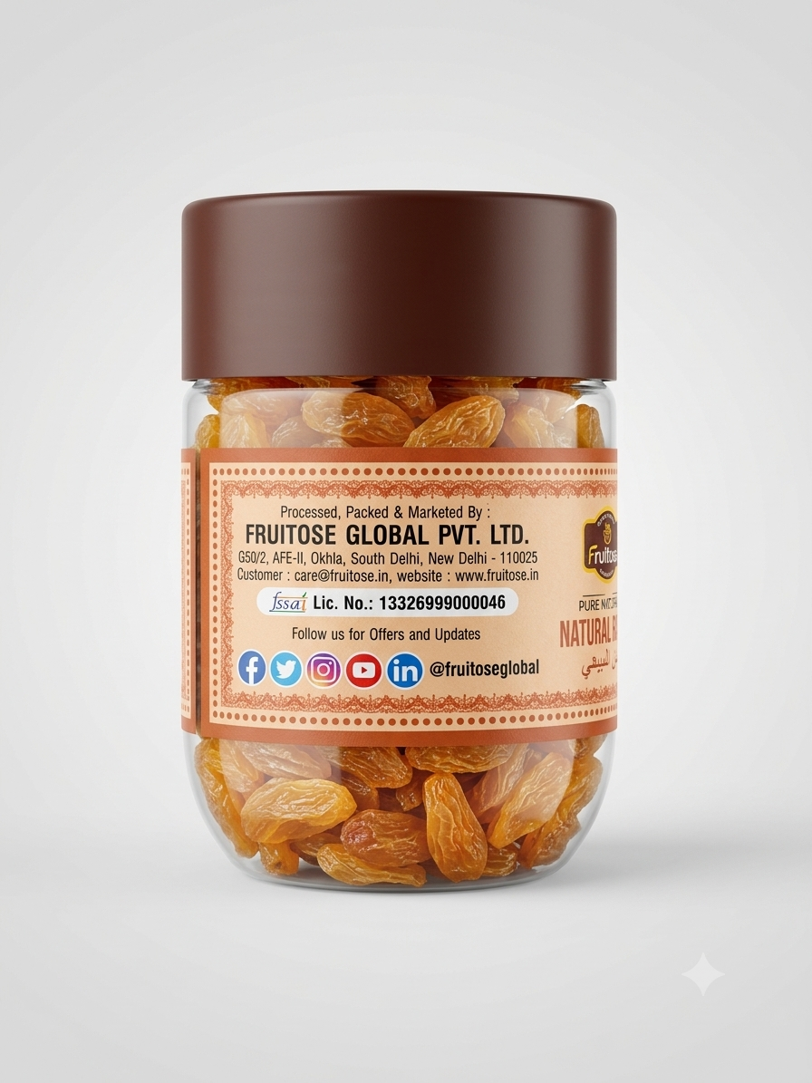 Premium Natural Raisins (Kishmish) | Sweet & Seedless | 250g