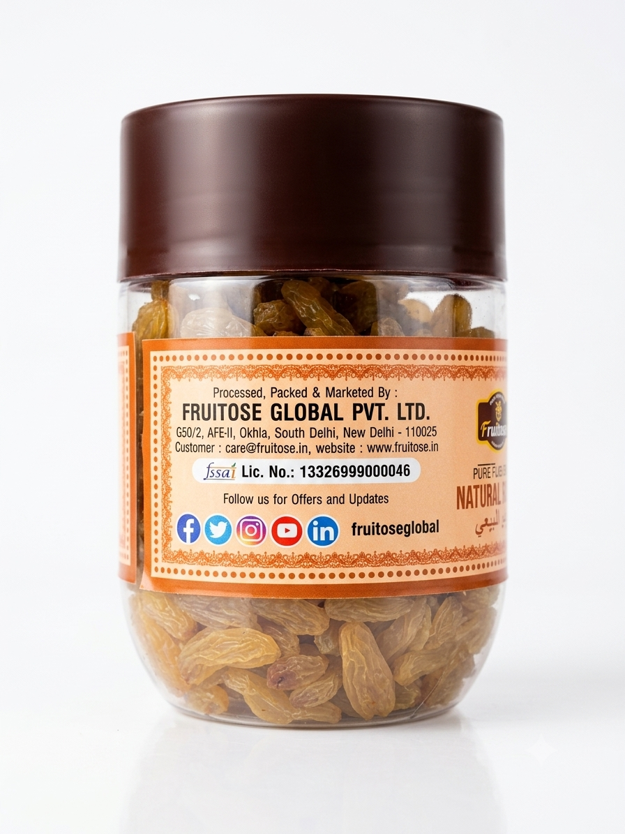 Premium Natural Raisins (Kishmish) | Sweet & Seedless | 250g