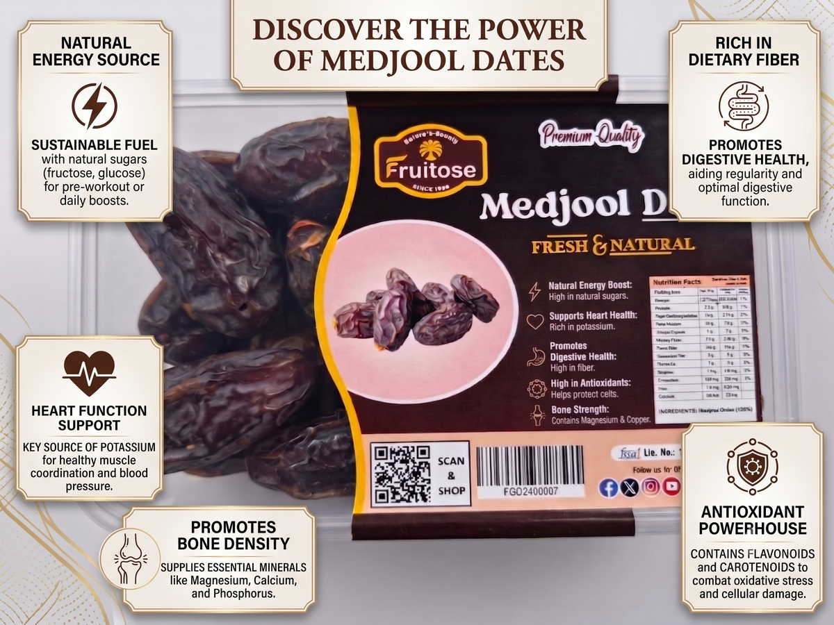 Premium Medjool Dates | Jumbo, Soft & Naturally Sweet | 500g
