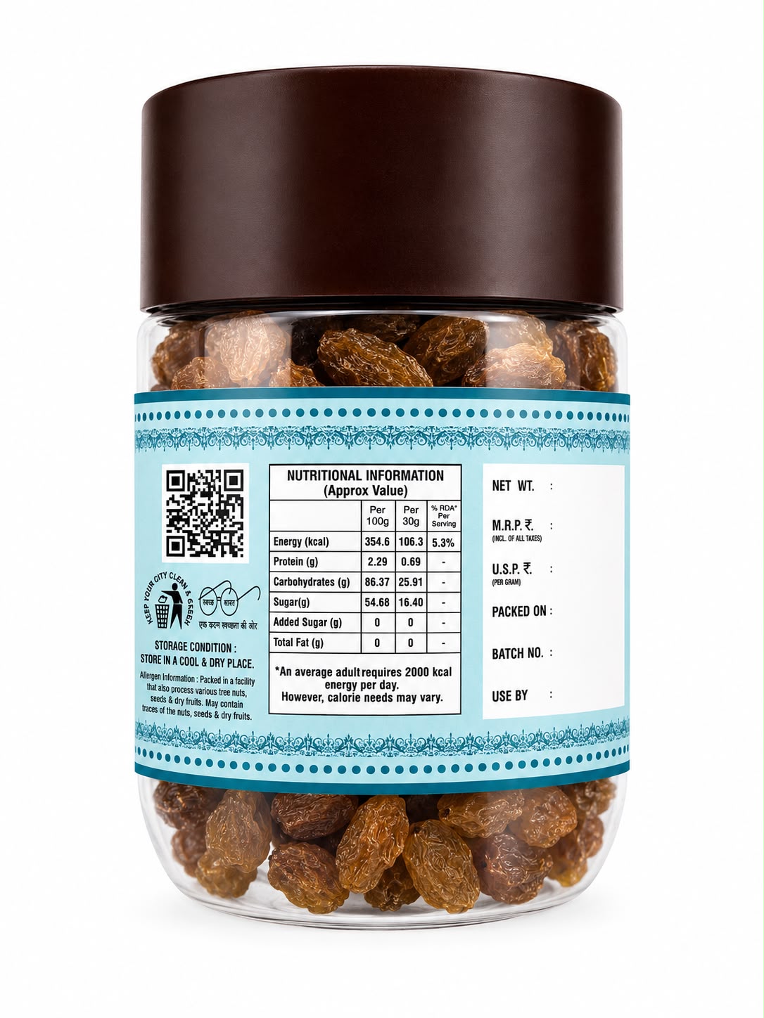 Premium Munakka (Golden Raisins) | Naturally Sweet | 250g