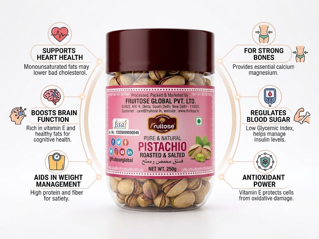 Premium Salted Pistachios | Naturally Crunchy & Delicious
