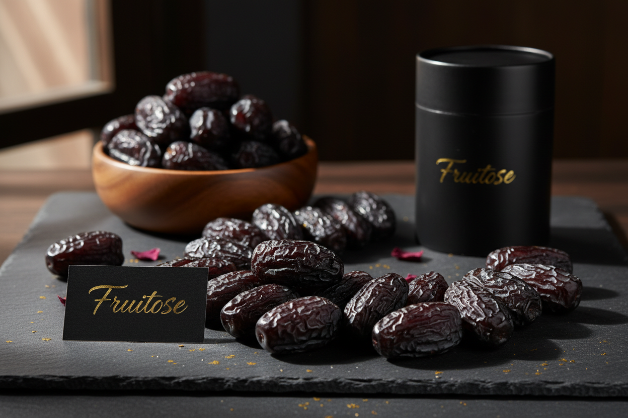Ajwa Dates prompt do iska isko isme kae Ajwa Dates  and brand name is  fruitose